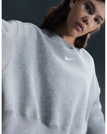Bluza de trening lejera cu maneci cazute Phoenix, Gri melange