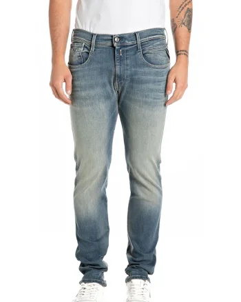 Blugi slim fit Hyperflex, Albastru deschis