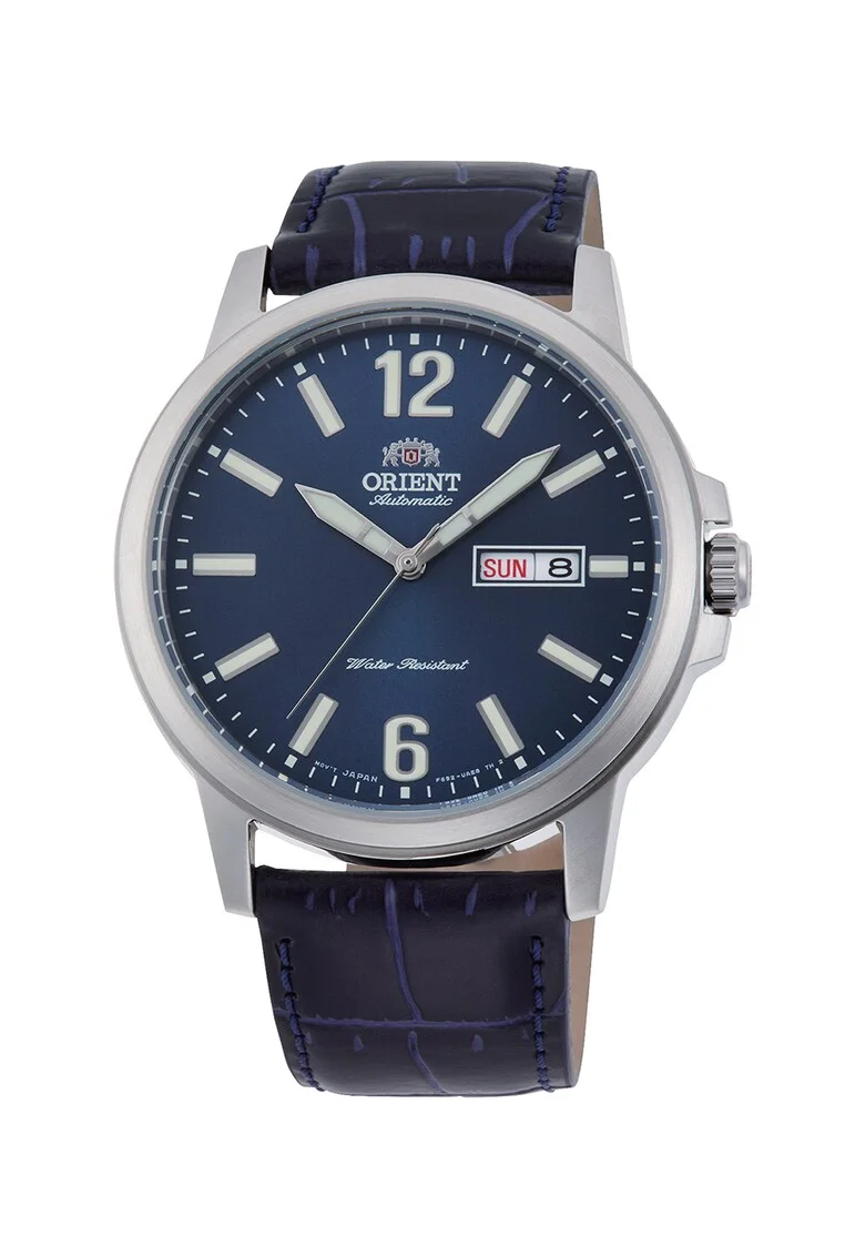 Ceas automatic cu o curea cu piele de, Bleumarin