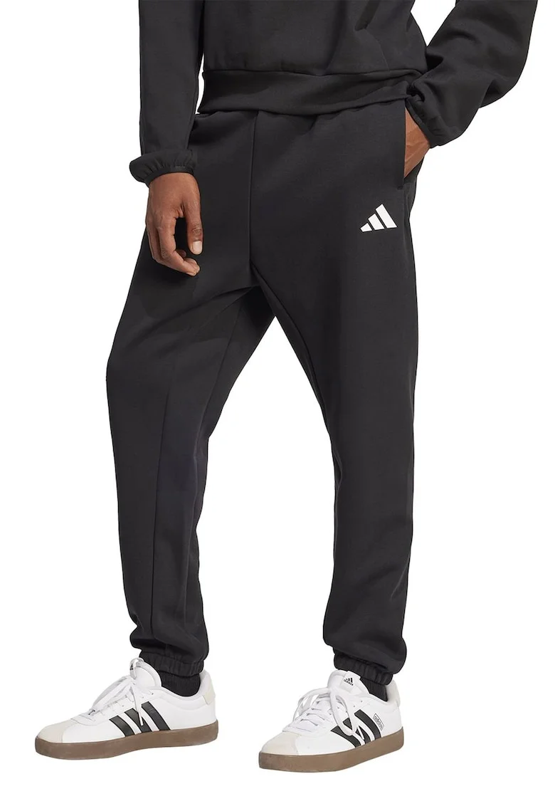 Pantaloni de trening conici cu buzunare laterale, Negru