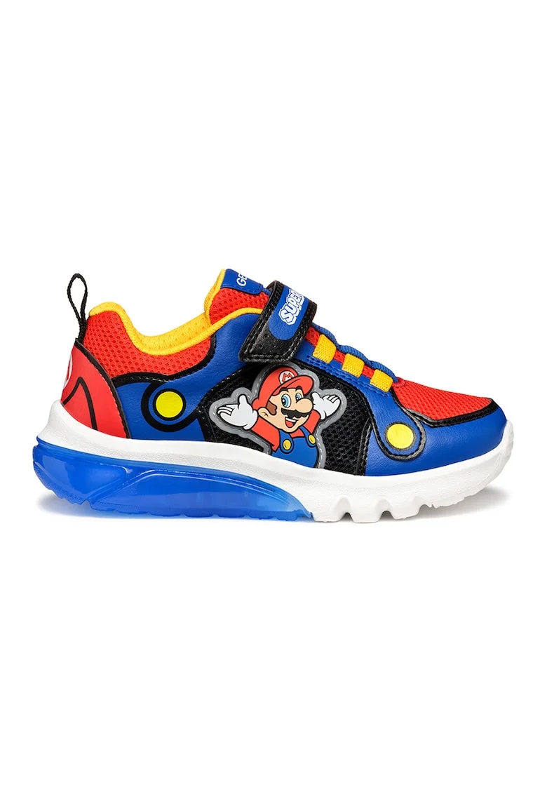 Pantofi sport cu velcro Light-Up, Galben sofran/Portocaliu mandarina/Albastru royal