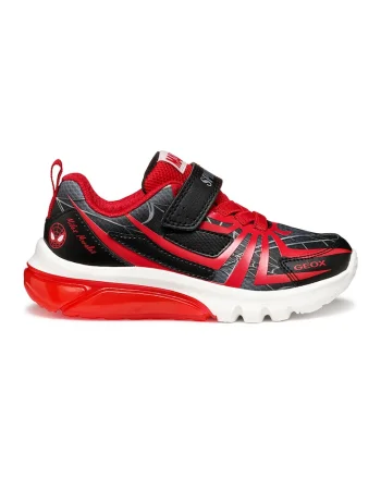 Pantofi sport cu velcro Light-Up Marvel, Rosu/Negru stins/Alb murdar