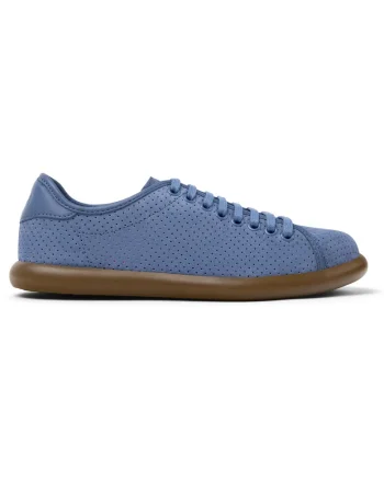 Pantofi sport de piele nabuc cu aspect perforat Pelotas Soller 27227, Albastru