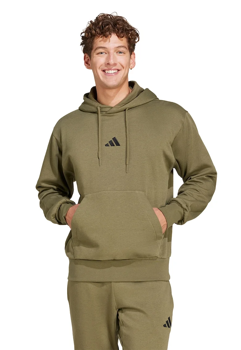 Hanorac regular fit cu buzunar kangaroo Feelcozy, Kaki