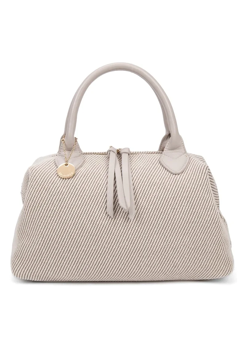 Geanta tote cu aspect tesut, Bej