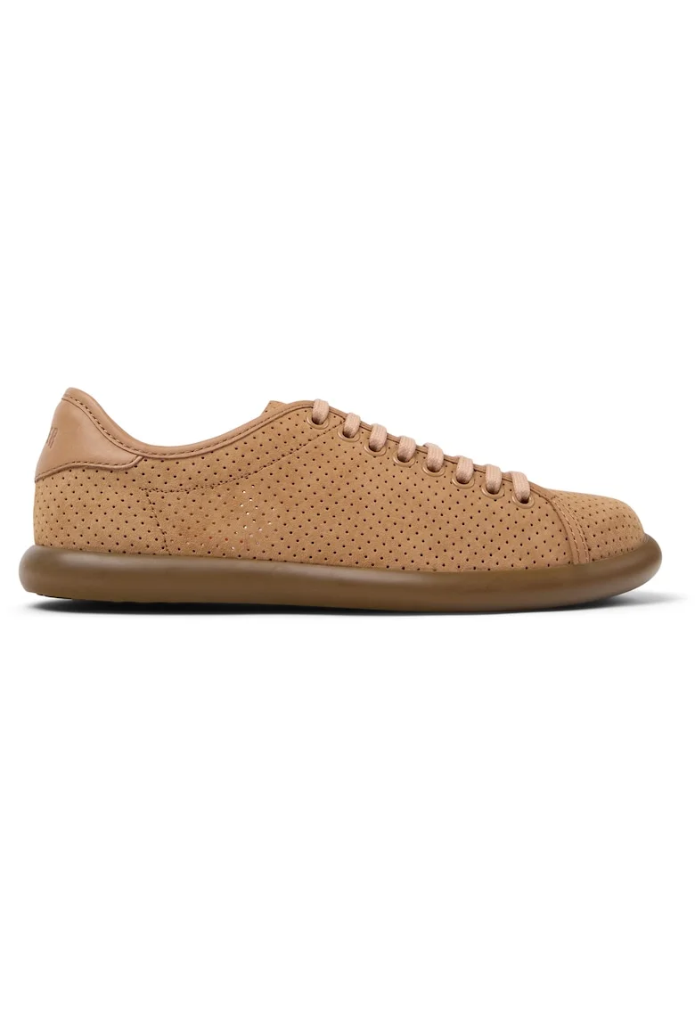 Pantofi sport de piele nabuc cu aspect perforat Pelotas Soller 27227, Maro
