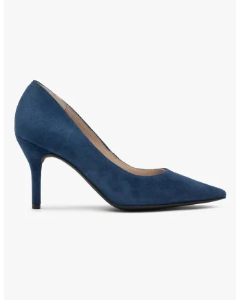 RYLKO, Pantofi stiletto din piele intoarsa, Albastru