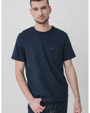 Tricou cu decolteu la baza gatului, Albastru ultramarin