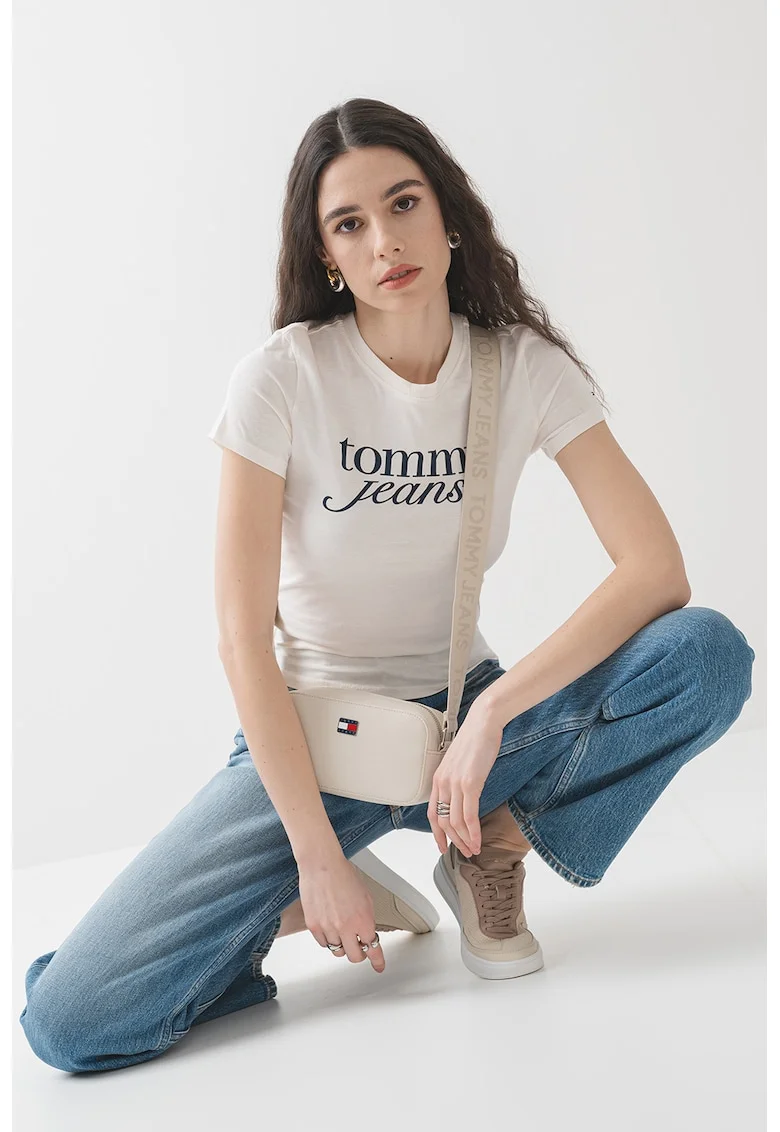 Tricou slim fit cu imprimeu logo