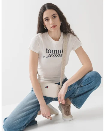 Tricou slim fit cu imprimeu logo