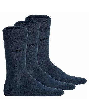 Set de sosete lungi cu detalii logo - 3 perechi, Albastru
