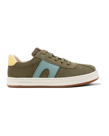 Pantofi sport low-cut de piele, Kaki