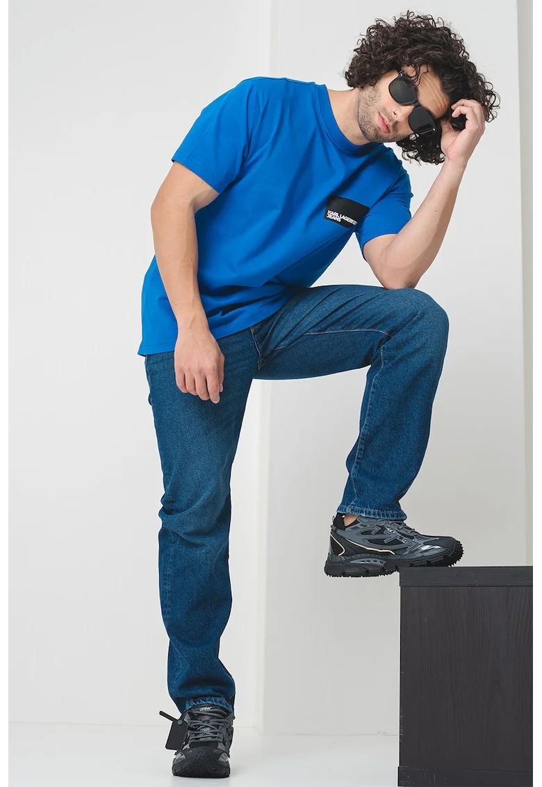 Tricou de bumbac organic, Albastru