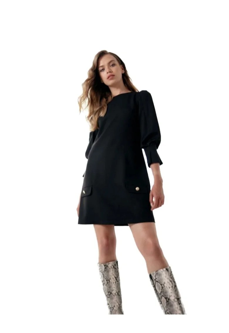 Rochie mini dama,  Astondole, neagra, Negru