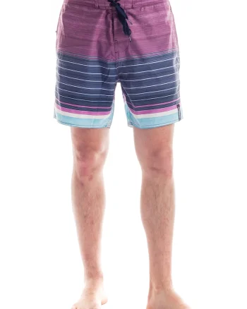 Pantaloni scurti de baie, cu snur Salimu, Violet/Albastru