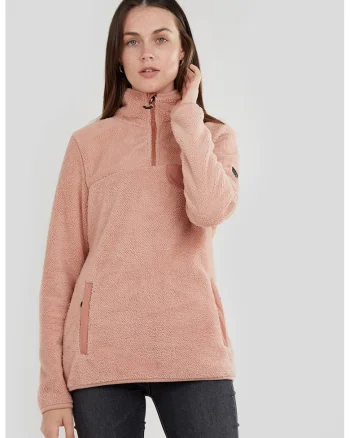 Bluza sport pufoasa cu fenta cu fermoar Vinona, Portocaliu persan