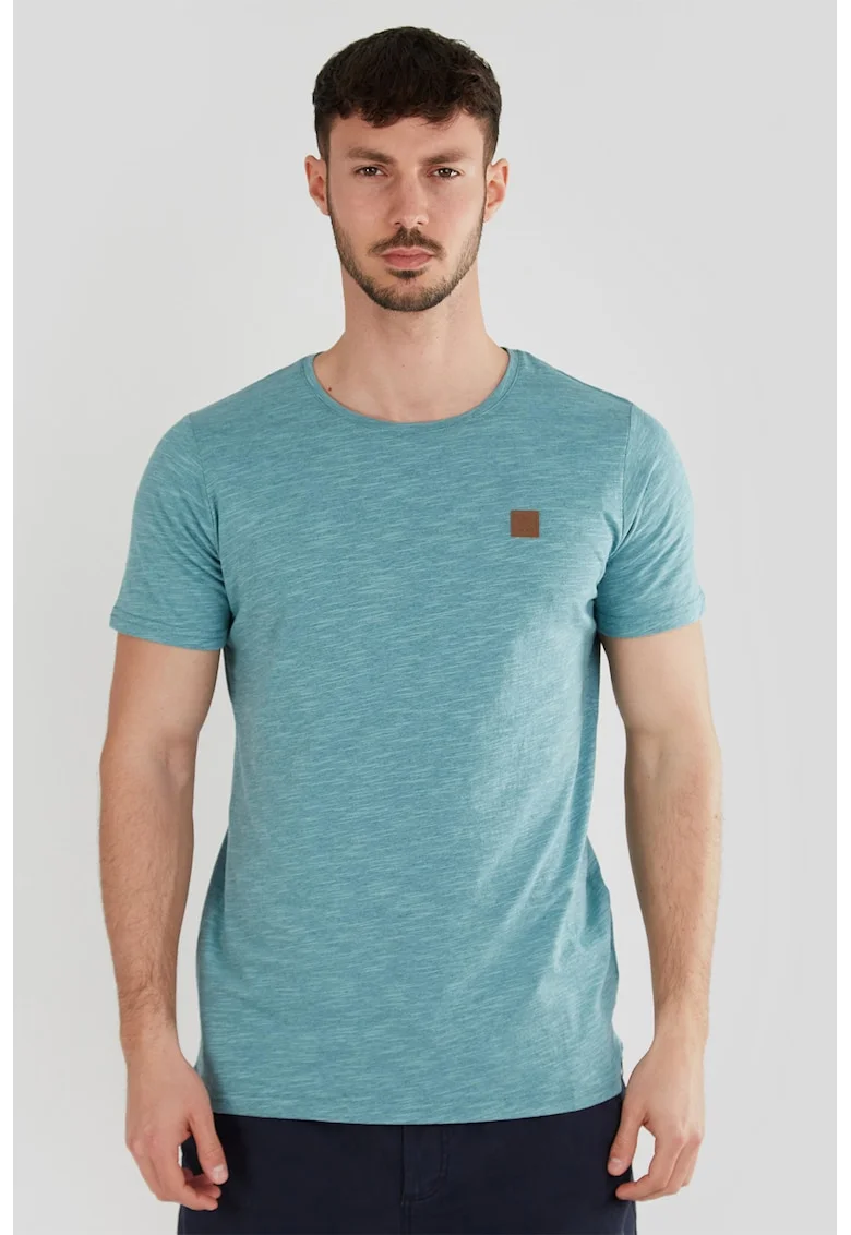 Tricou din amestec de bumbac cu decolteu rotund Jaggy, Verde persan