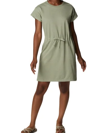 Rochie tip tricou cu snur in talie Trek™, Verde sparanghel