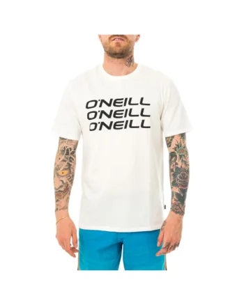 Tricou  Triple Stack, Bumbac, Alb, Alb