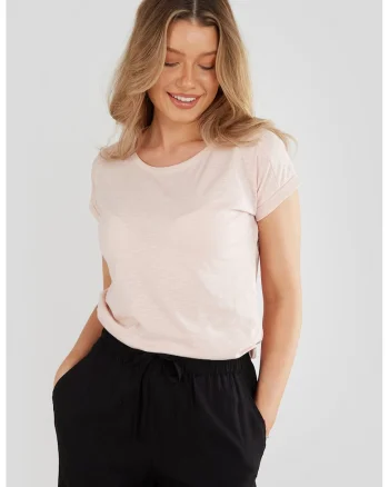 Tricou slim fit, Roz pal