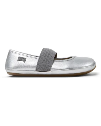 Balerini Mary Jane din piele Right 8493, Gri