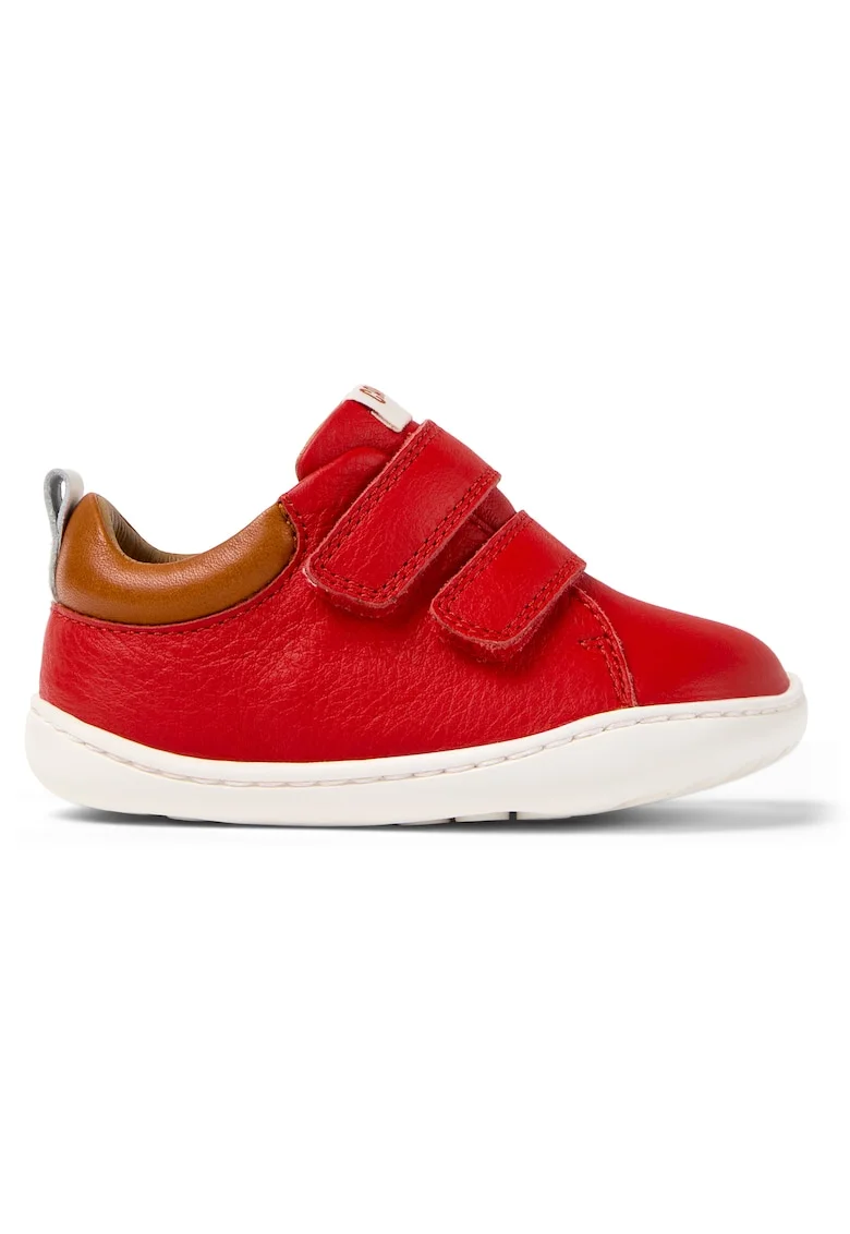 Pantofi din piele cu inchidere velcro Peu Cami, Rosu vermillion