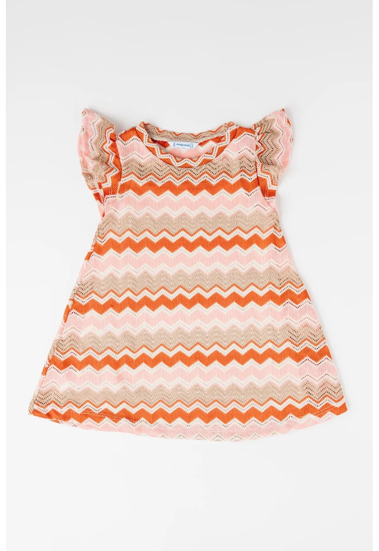 Rochie evazata cu dungi, Multicolor