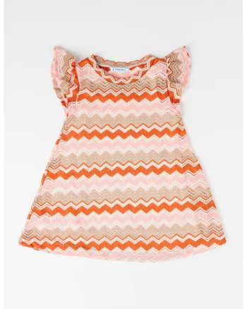 Rochie evazata cu dungi, Multicolor