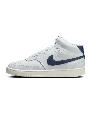 Pantofi sport mid-cut Court Vision, Alb/Bleumarin