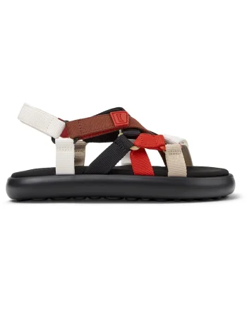 Sandale cu inchidere velcro Pelotas Flora, Alb/Negru
