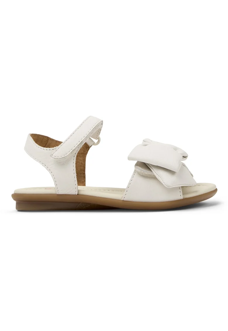 Sandale de piele cu funda Right, Alb