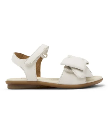 Sandale de piele cu funda Right, Alb