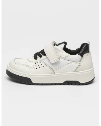 Pantofi sport cu benzi velcro, Alb/Negru