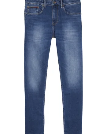 Blugi slim fit cu aspect decolorat Austin, Albastru