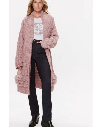 Cardigan lung de dama  Liliane W3BR43, Roz