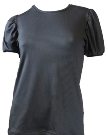 Tricou cu maneci scurte pentru dama, Negru