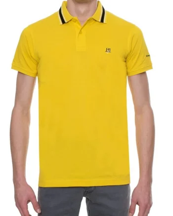 Tricou polo Barbati  L0BJ31, Galben