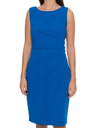 Rochie de dama creion fara maneci,  CDIC1B4P, Albastru