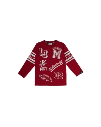 Tricou baieti  cu maneca lunga 4G1333TX, Rosu