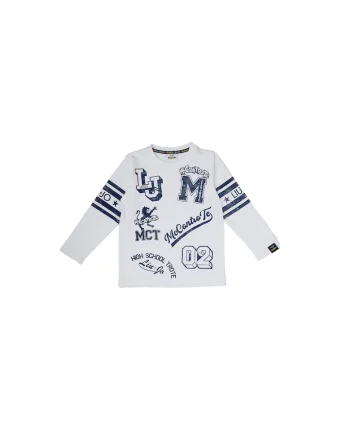 Tricou baieti  cu maneca lunga 4G1333TX, Alb