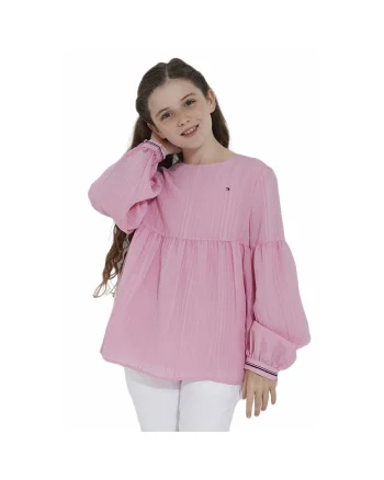 Bluza copii  Textured Stripe Top, Roz
