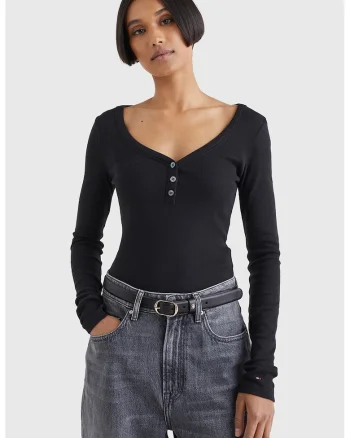 Bluza slim fit din amestec de modal, Negru