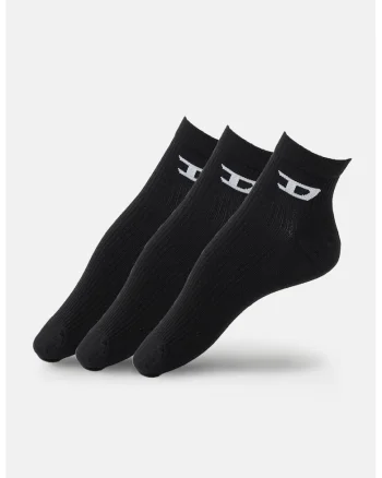 Set de sosete lungi din amestec de bumbac - 3 Perechi, Negru