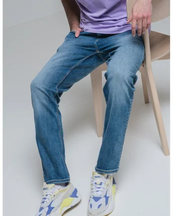 Blugi regular fit, Albastru