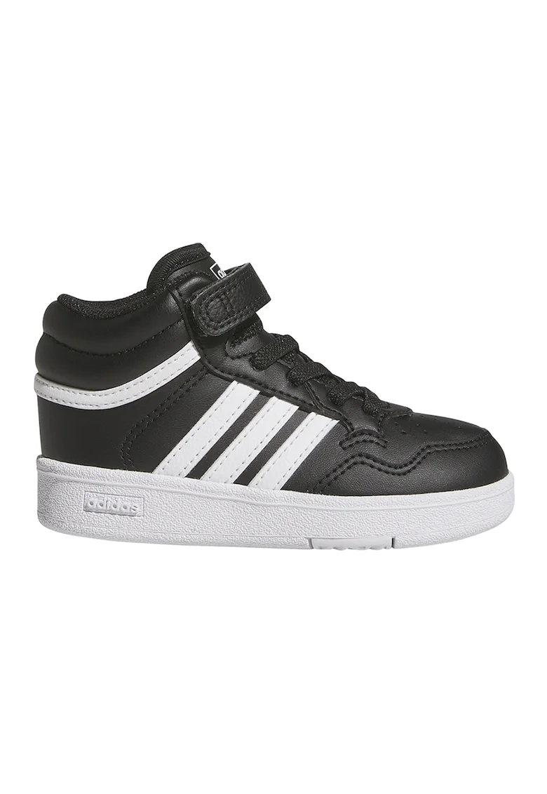 Pantofi sport mid-high din piele ecologica Hoops 4.0, Negru/Alb optic