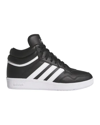 Pantofi sport mid-high de piele ecologica Hoops 4.0, Negru/Alb optic