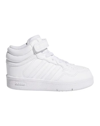 Pantofi sport mid-high din piele ecologica Hoops 4.0, Alb optic