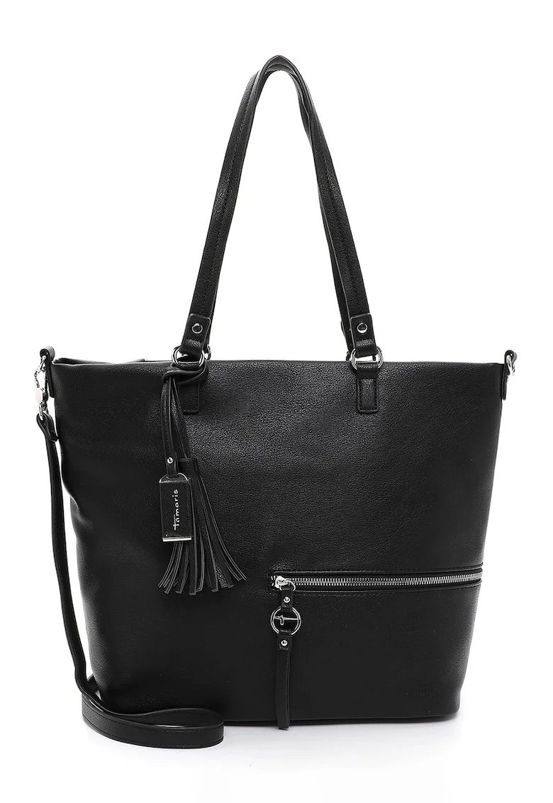Geanta shopper de piele ecologica Nele, Negru