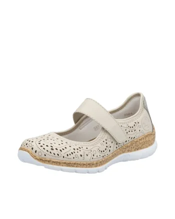 Pantofi dama perforati N4299, Bej