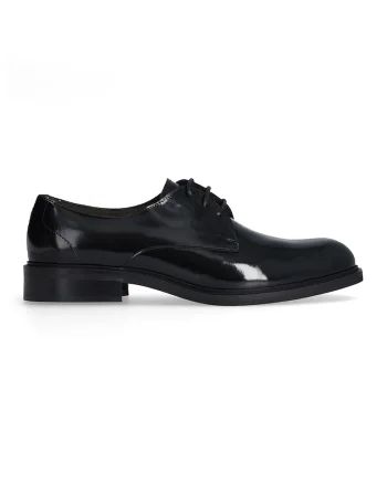 Pantofi derby din piele, Negru